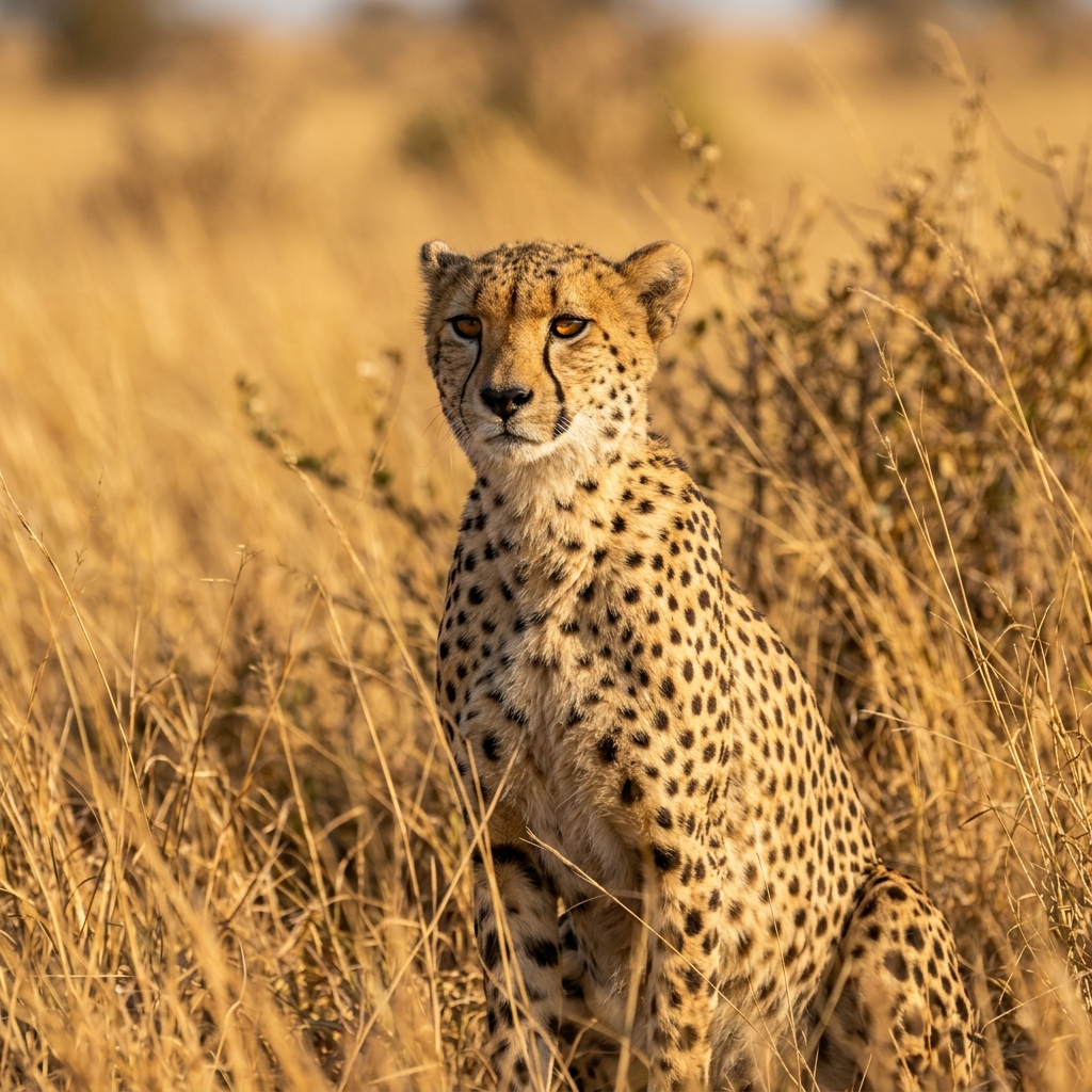 Cheetah in savanna